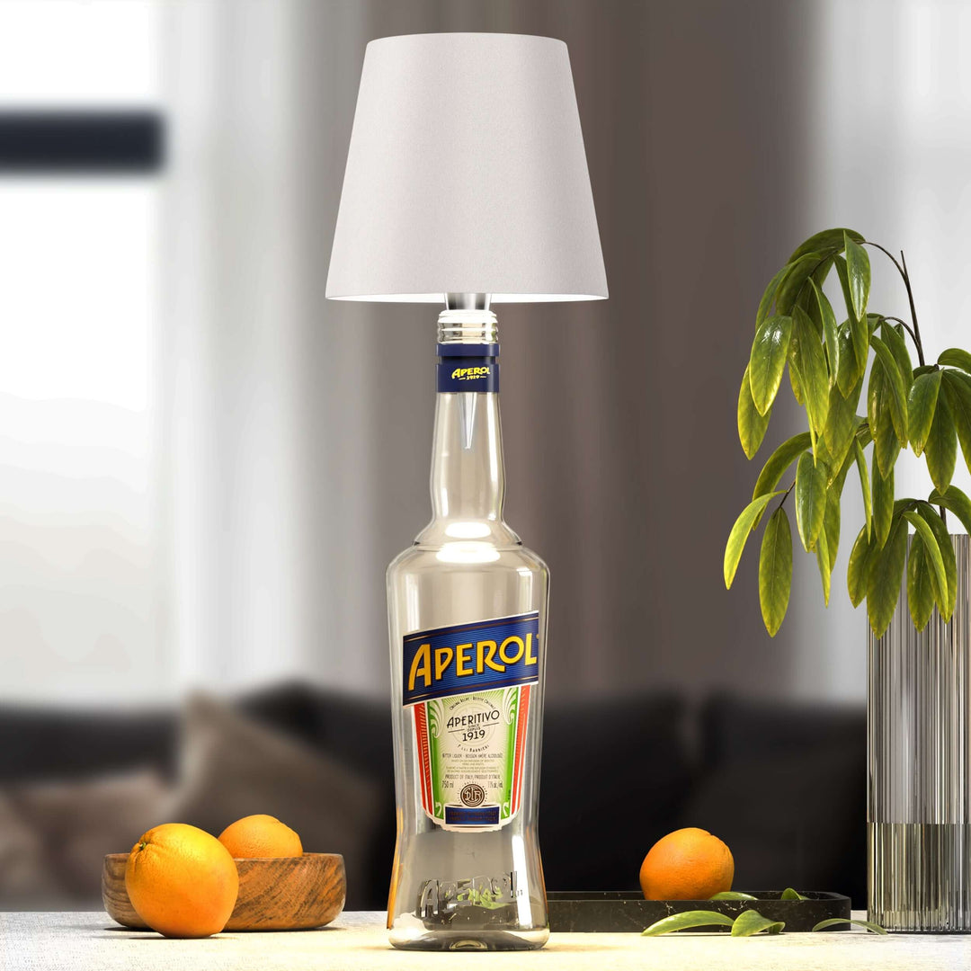 GlowBottle | Nachhaltige LED-Flaschenlampe Weiß Decorique.de