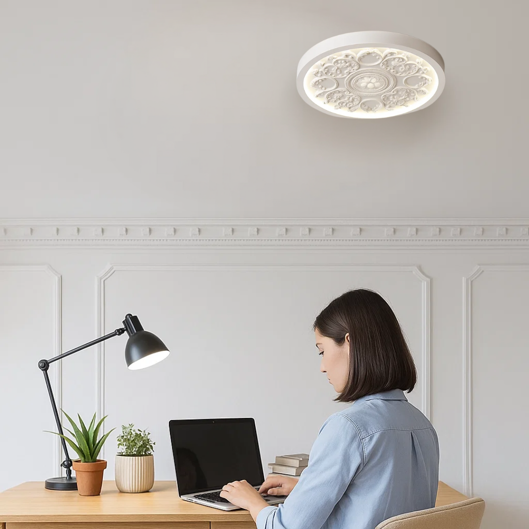 GlowMira | Moderne Harz-Deckenlampe mit variabler Lichtfarbe Decorique.de