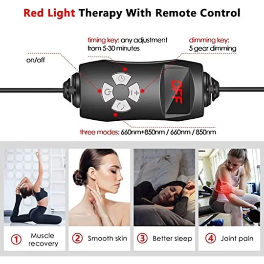 GlowRed | Beleuchtet Schmerz und Stress Decorique.de