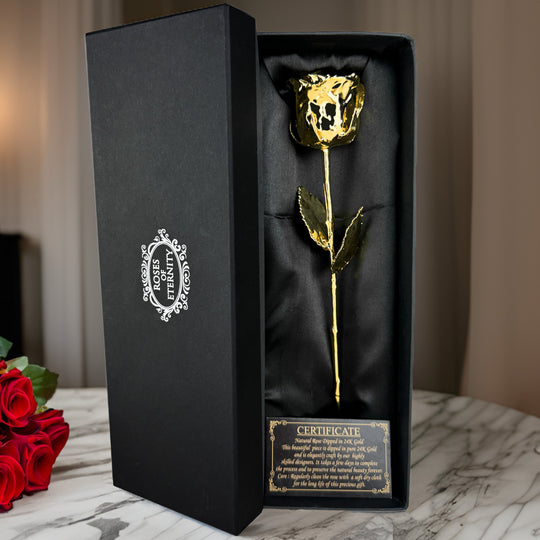 GoldenBloom | Rose – Echte Blüte in 24K Gold Decorique.de