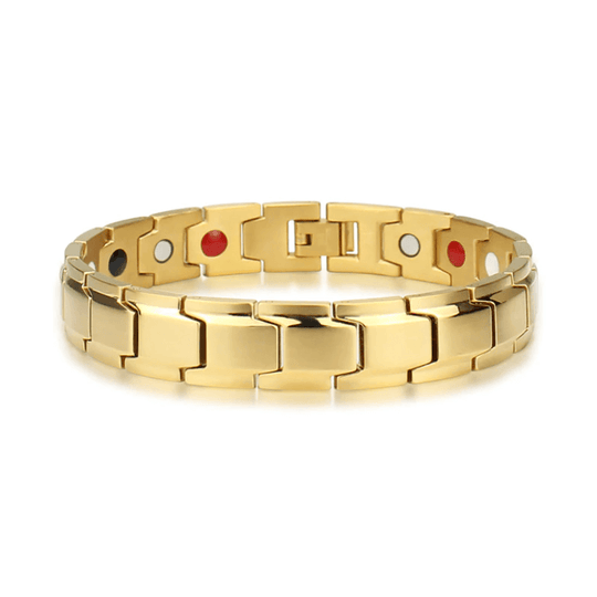 HealthMag Band | Magnetisches Gesundheitsarmband für Wohlbefinden Gold Decorique.de