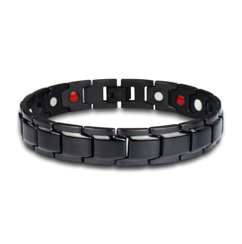 HealthMag Band | Magnetisches Gesundheitsarmband für Wohlbefinden Schwarz Decorique.de