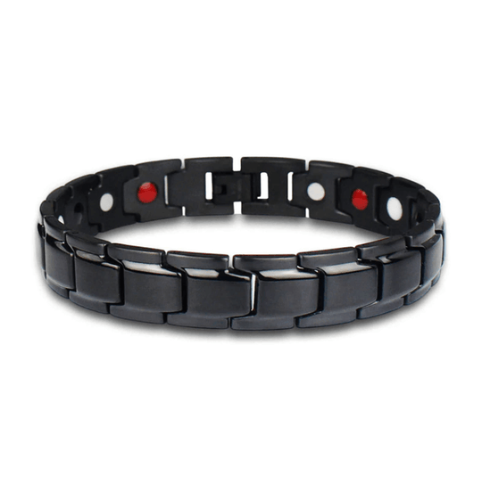 HealthMag Band | Magnetisches Gesundheitsarmband für Wohlbefinden Schwarz Decorique.de