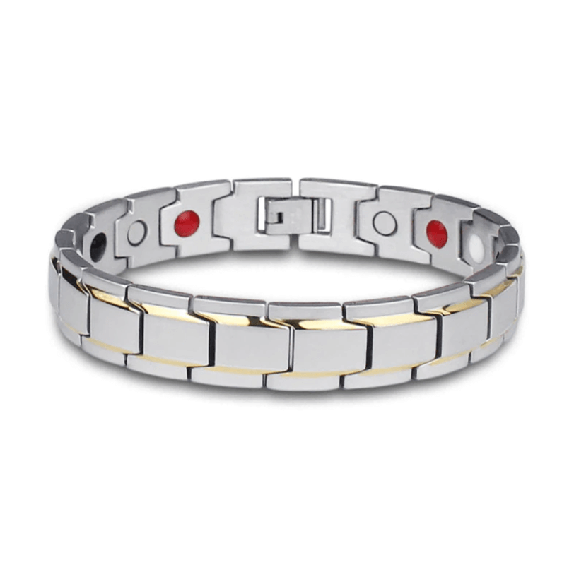 HealthMag Band | Magnetisches Gesundheitsarmband für Wohlbefinden Silber Decorique.de
