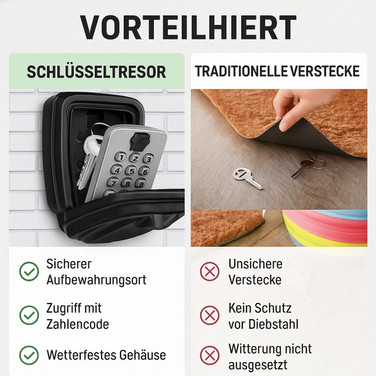 KeyGuard | Outdoor-Schlüsselsafe Schlüsselbox Decorique.de