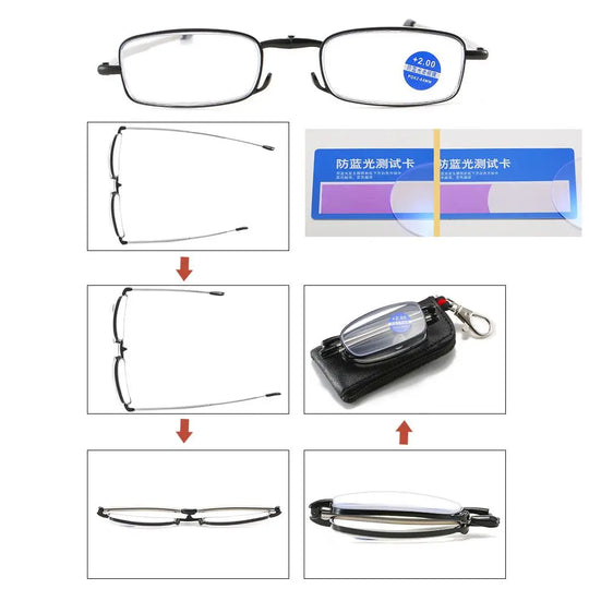 LiteFold | Elegante, faltbare Lesebrille mit Etui Decorique.de