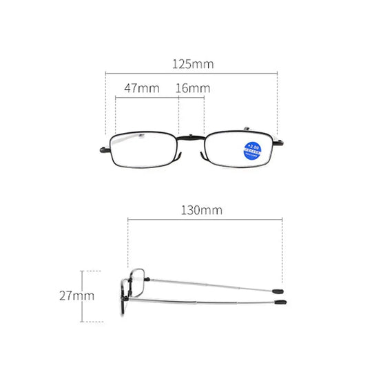 LiteFold | Elegante, faltbare Lesebrille mit Etui Decorique.de
