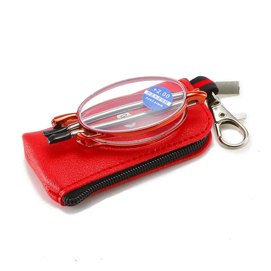 LiteFold | Elegante, faltbare Lesebrille mit Etui B-Rot Decorique.de