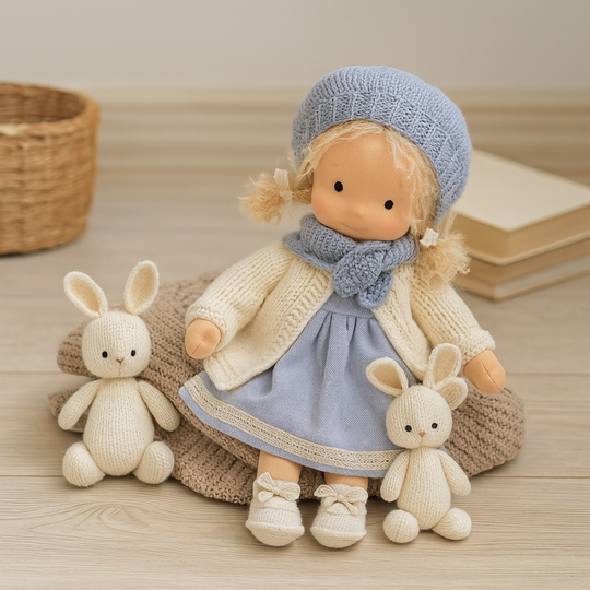 LittleCarol | Handgemachte Waldorf-Puppe – Sanft, Waschbar & Langlebig F Decorique.de