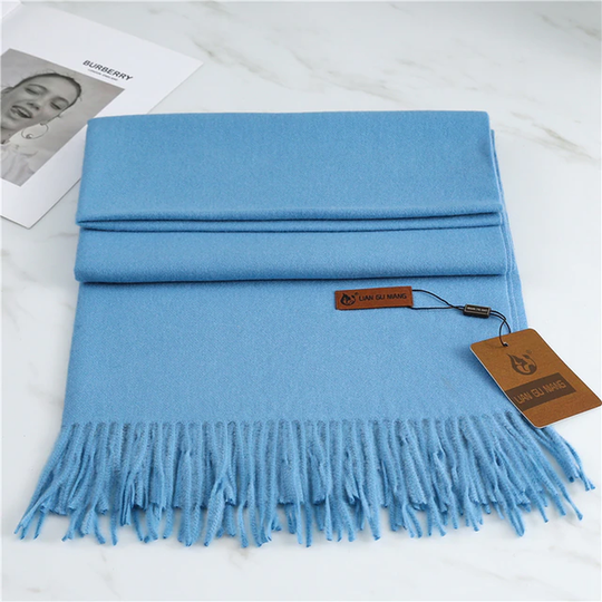 Lora | Kaschmirschal – Eleganz & Wärme Blau Decorique.de