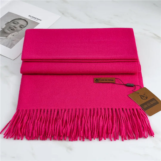 Lora | Kaschmirschal – Eleganz & Wärme Helles Pink Decorique.de