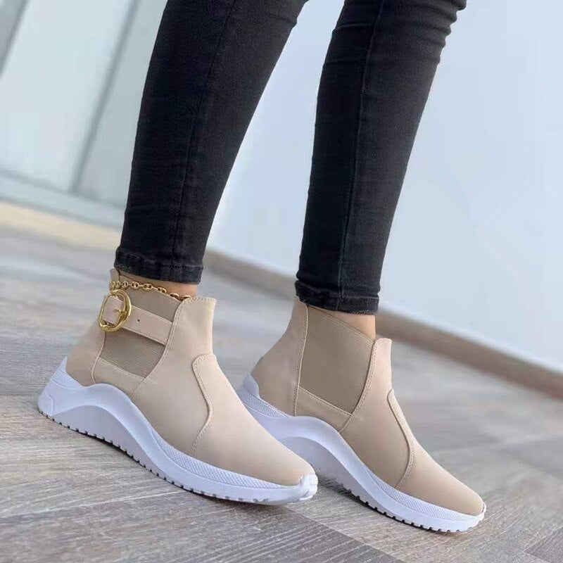 Lucia | Orthopädische Komfort-Sneaker | Damen Aprikose Decorique.de
