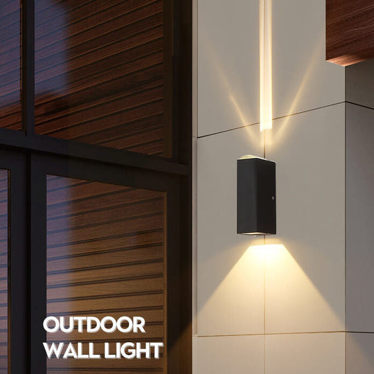 LumaBloc | Moderne Außenleuchte aus Aluminium Groß - Ein Fokusstrahl + Ein Streustrahl Dimmbar Weißes Licht (5000K) Decorique.de