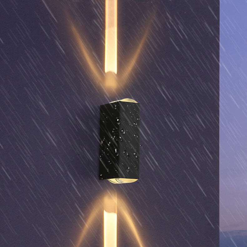 LumaBloc | Moderne Außenleuchte aus Aluminium Groß - Ein Hauptstrahl nach oben und unten Nicht dimmbar Neutrales Licht (4000K) Decorique.de