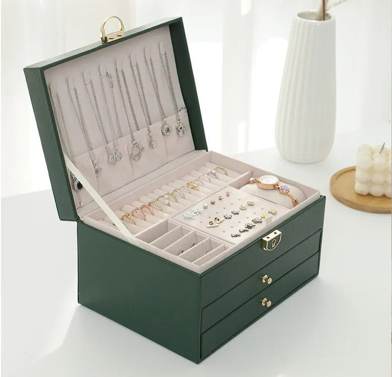 LuxeCase | Leather Jewellery Box – Multi-Layer Elegant Design Decorique.de