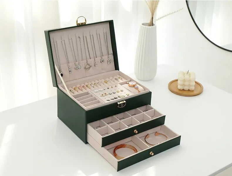 LuxeCase | Leather Jewellery Box – Multi-Layer Elegant Design Decorique.de