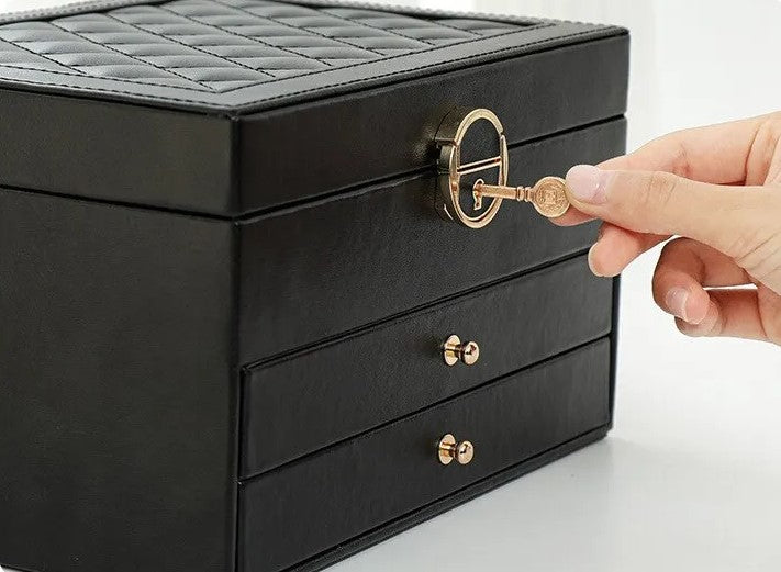 LuxeCase | Leather Jewellery Box – Multi-Layer Elegant Design Decorique.de