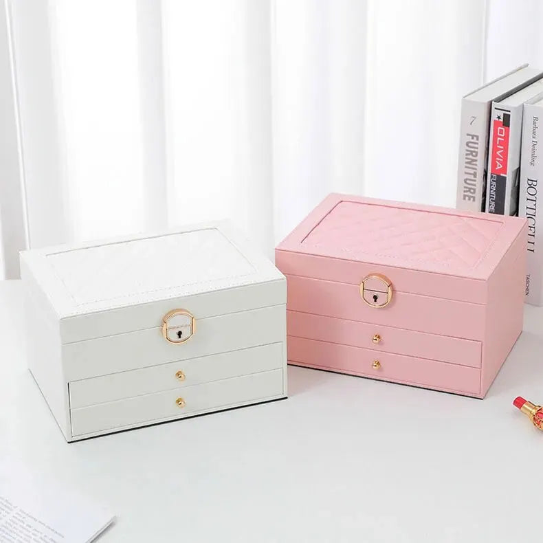 LuxeCase | Leather Jewellery Box – Multi-Layer Elegant Design Decorique.de