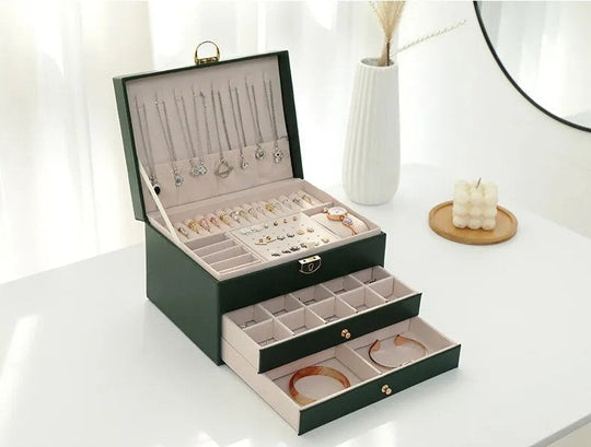 LuxeCase | Leather Jewellery Box – Multi-Layer Elegant Design Decorique.de
