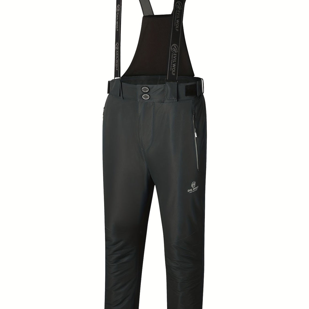 Matthias | Herren Thermo-Skihose – Mit Abnehmbaren Hosenträgern Grau Decorique.de
