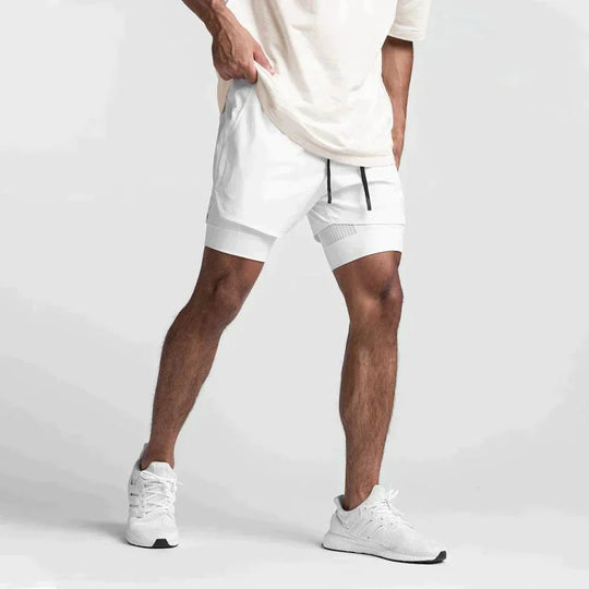 Maxim | Atmungsaktive Trainingsshorts | Herren Weiß Decorique.de