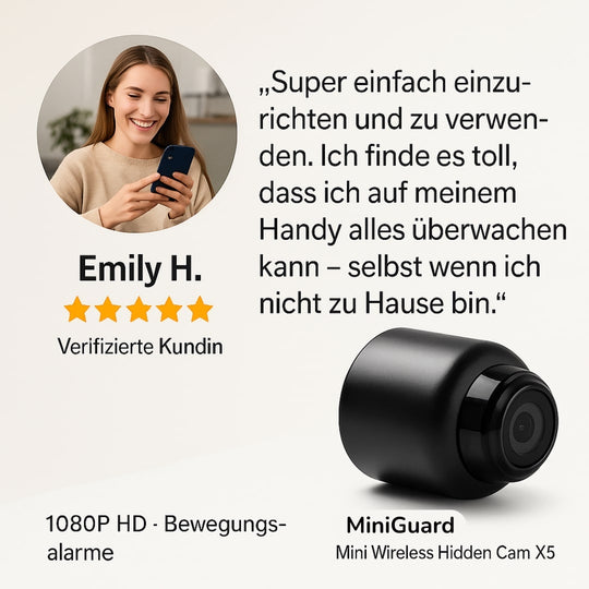 MiniGuard | Smarte HD-Minikamera mit App & Bewegungserkennung Decorique.de