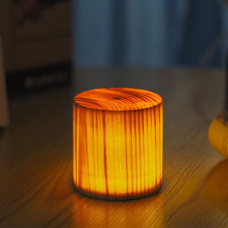 NoctiWood | Kreative Holz LED Touch Nachttischlampe Decorique.de