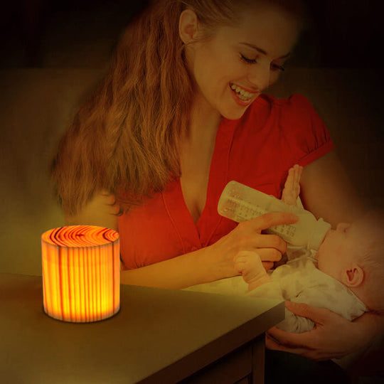 NoctiWood | Kreative Holz LED Touch Nachttischlampe Decorique.de