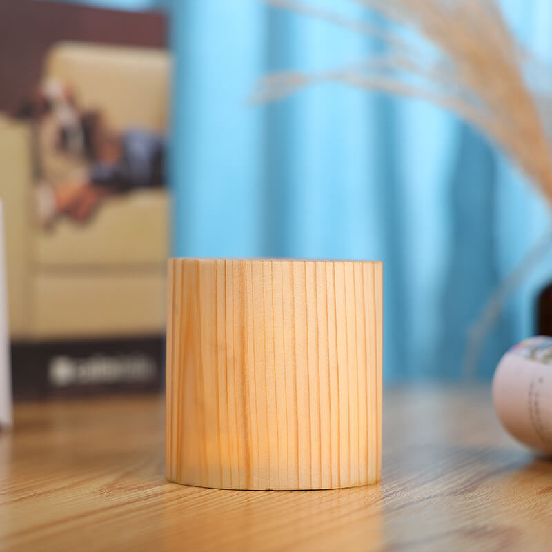 NoctiWood | Kreative Holz LED Touch Nachttischlampe Decorique.de