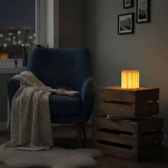 NoctiWood | Kreative Holz LED Touch Nachttischlampe Decorique.de