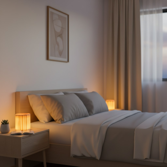 NoctiWood | Kreative Holz LED Touch Nachttischlampe Decorique.de