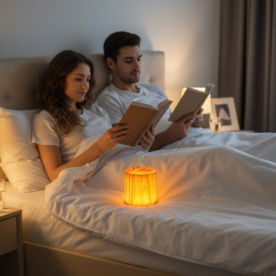 NoctiWood | Kreative Holz LED Touch Nachttischlampe Decorique.de
