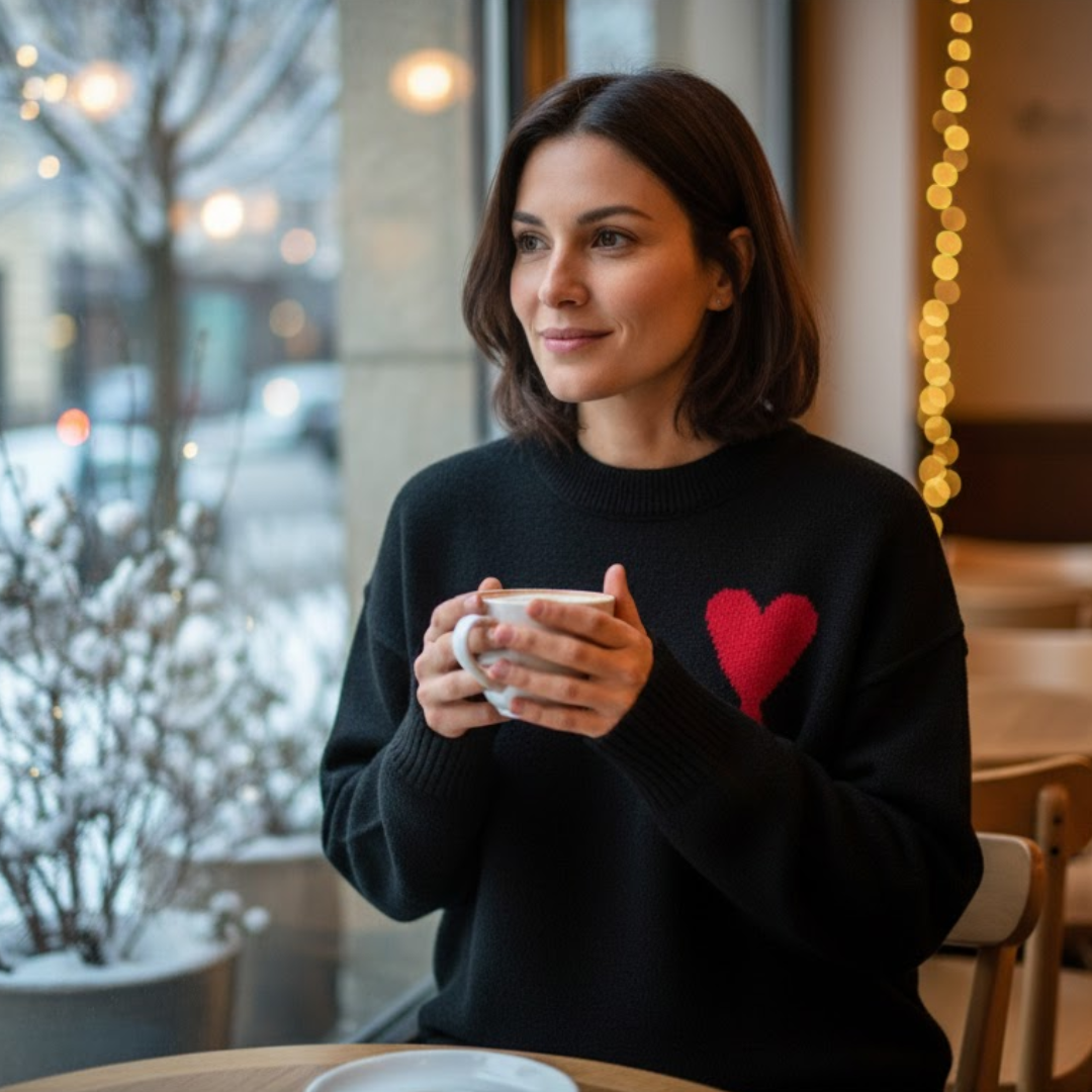 Orio | Damen-Pullover mit Herzmotiv – Stil & Komfort Decorique.de