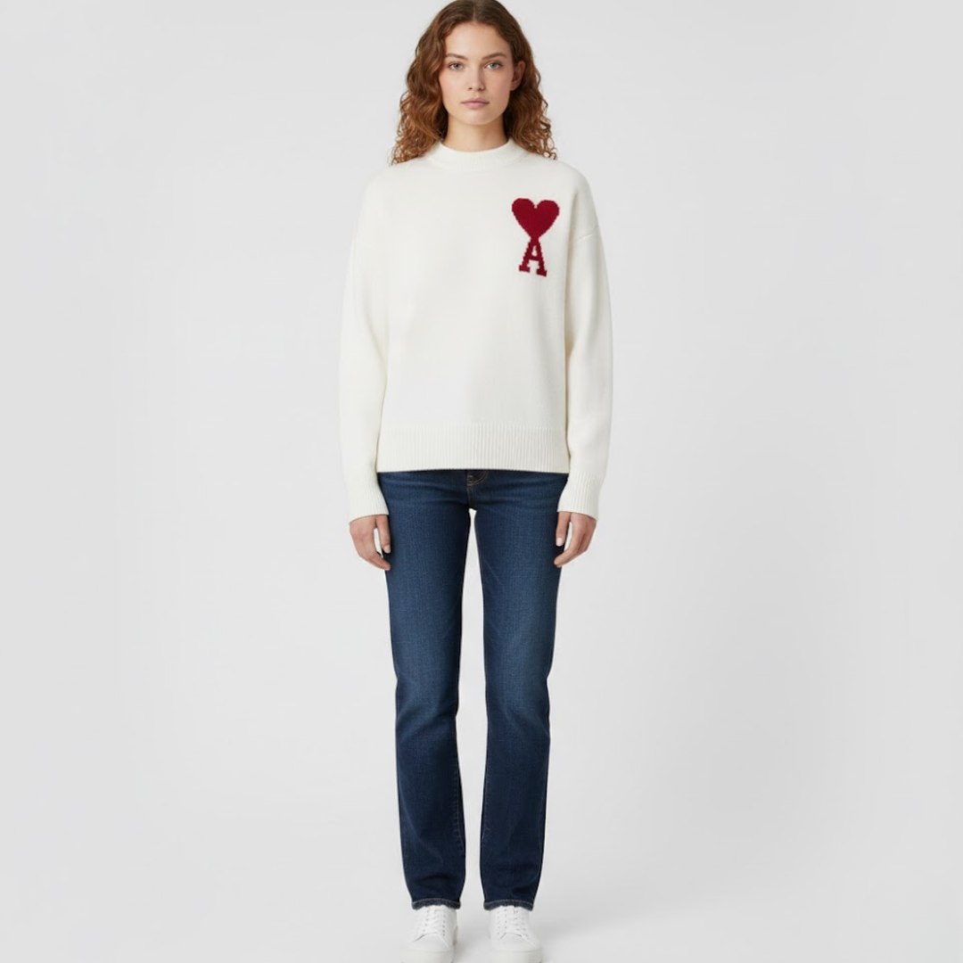 Orio | Damen-Pullover mit Herzmotiv – Stil & Komfort Decorique.de