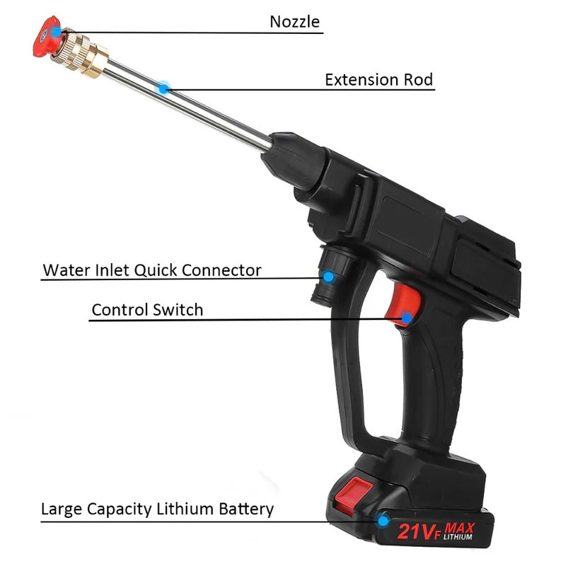 QuickWash | Akku-Hochdruckreiniger mit 2 Batterien Decorique.de