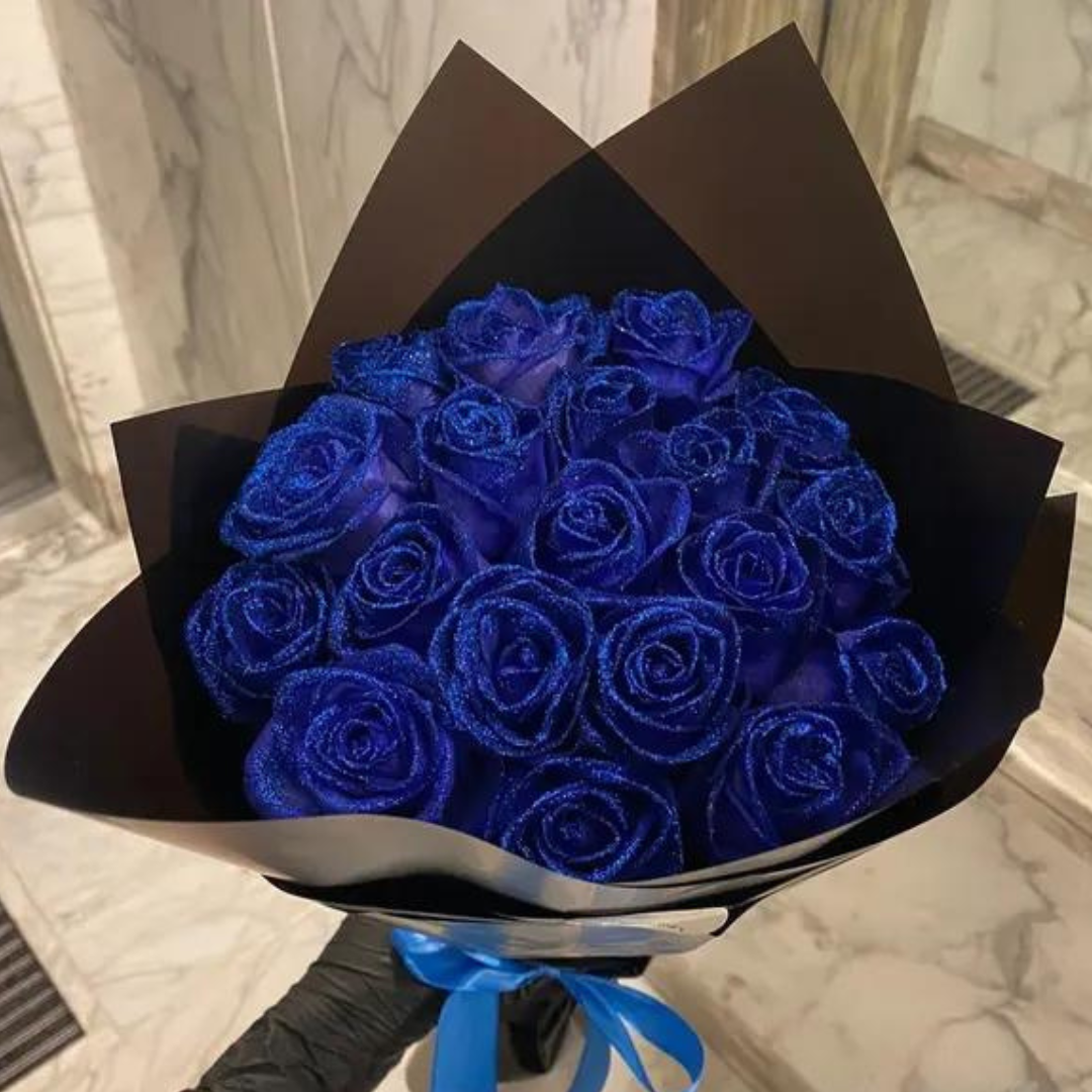 RoseLuxe | Funkelndes Geschenk der Ewigen Liebe Blau Decorique.de
