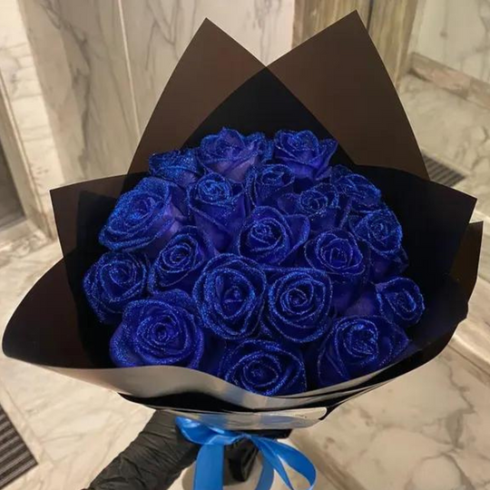 RoseLuxe | Funkelndes Geschenk der Ewigen Liebe Blau Decorique.de
