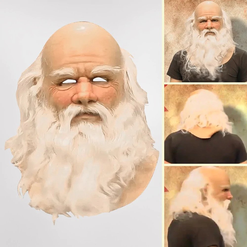 SantaReal | Santa Latexmaske – Vollständige Hals- & Brustabdeckung Decorique.de