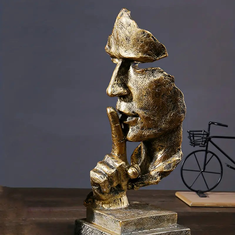 SerenitySculpt | Retro & Kreativ Stille Mand Statue Decorique.de