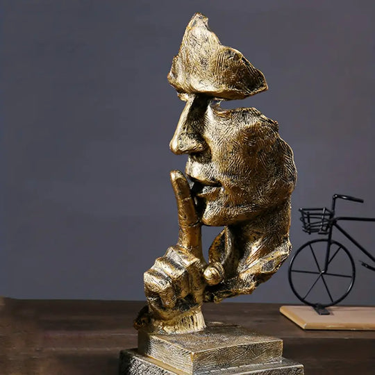 SerenitySculpt | Retro & Kreativ Stille Mand Statue Decorique.de