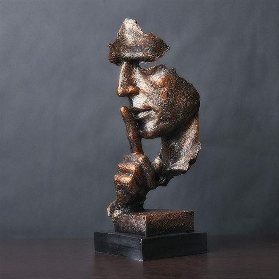 SerenitySculpt | Retro & Kreativ Stille Mand Statue Decorique.de
