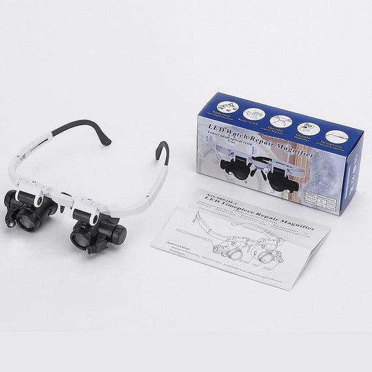 SharpSight | LED Lupenbrille - Helles Licht und einstellbarer Zoom Decorique.de