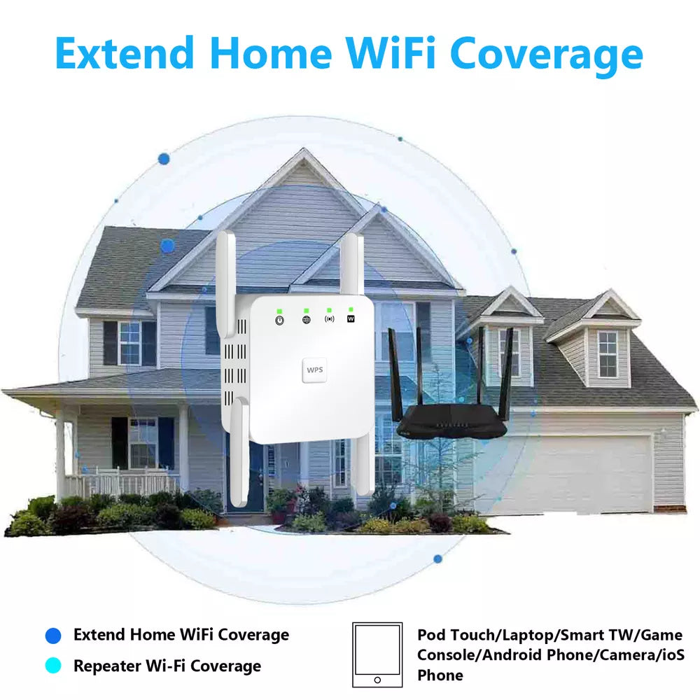SignalBoost | 5G WiFi Repeater mit 1200Mbps & 4 Antennen Decorique.de