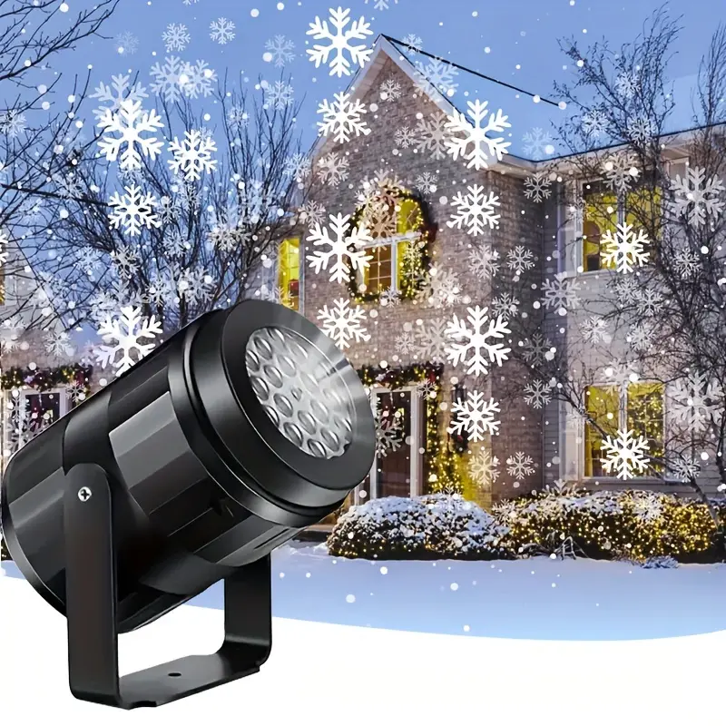 SnowMagic | Schneeflocken-Projektor – Innen/Außen LED Schneefall Decorique.de