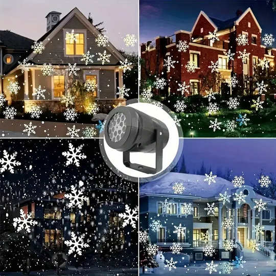 SnowMagic | Schneeflocken-Projektor – Innen/Außen LED Schneefall Decorique.de