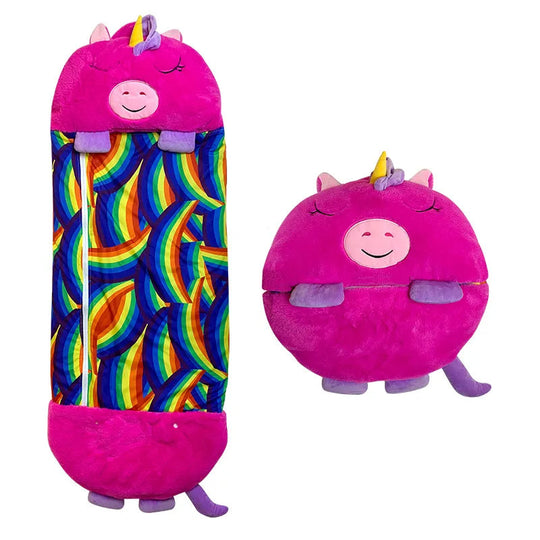 SnugPouch | Schlafsack und Kuscheltier für ruhige Nächte Rosa Einhorn Decorique.de