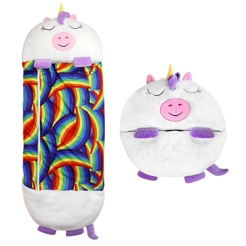 SnugPouch | Schlafsack und Kuscheltier für ruhige Nächte Weißes Einhorn Decorique.de