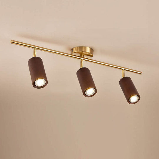 SpotLuxe | Elegante LED-Spots auf Walnussschiene Decorique.de