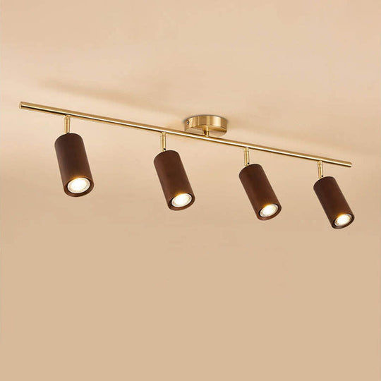SpotLuxe | Elegante LED-Spots auf Walnussschiene Decorique.de