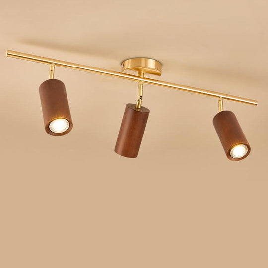 SpotLuxe | Elegante LED-Spots auf Walnussschiene Decorique.de